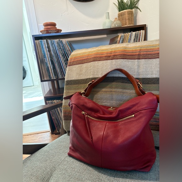 Oxblood Red Leather Isaac Mizrahi Bag - Picture 2 of 6